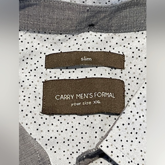 Nwt Carry Men’s Formal XXL slimfit button down 100% lightweight cotton shirt - Picture 4 of 9